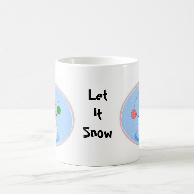 Pastel Juggling Snowman Kaffeetasse (Mittel)