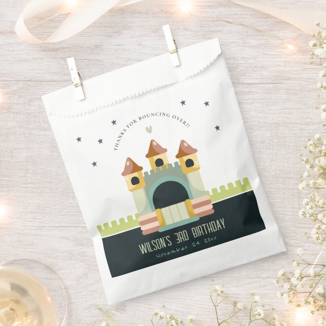 Pastel Jumping Castle Jump & Play Kindergeburtstag Geschenktütchen (Ausgeschnitten)