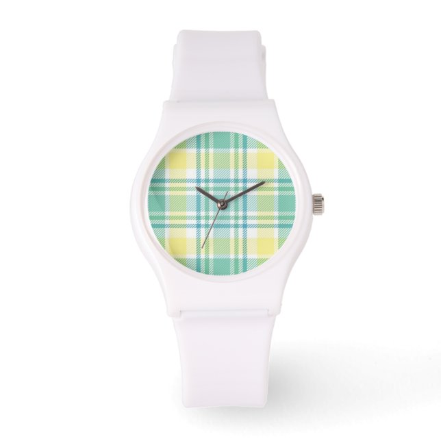 Pastel Kariert Armbanduhr (Vorderseite)