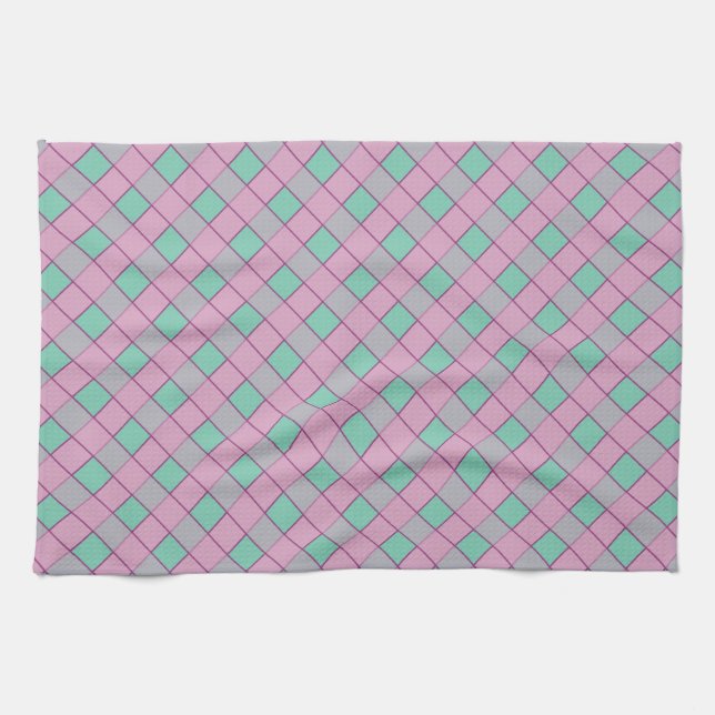PASTEL KARIERT GESCHIRRTUCH (Horizontal)