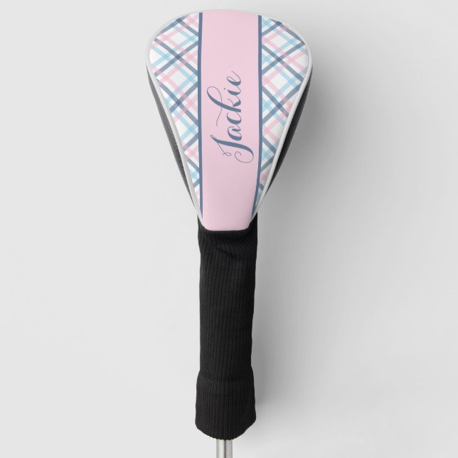 Pastel Kariert Golf Headcover (Vorderseite)