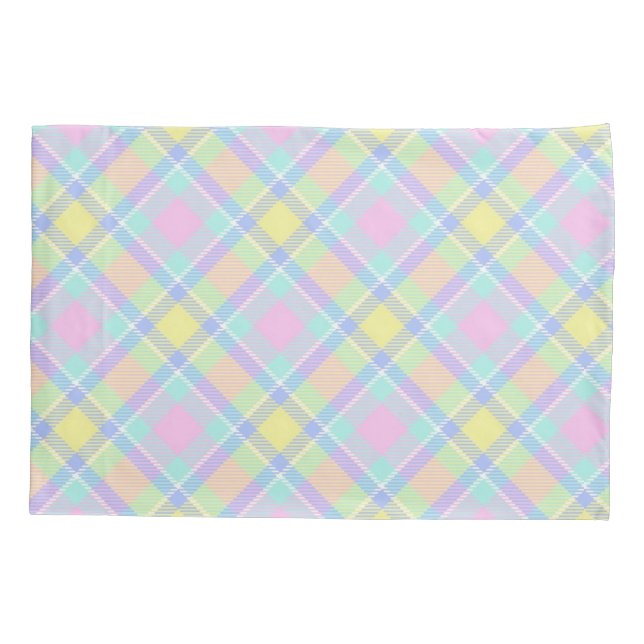 Pastel kariert kissenbezug (Rückseite)