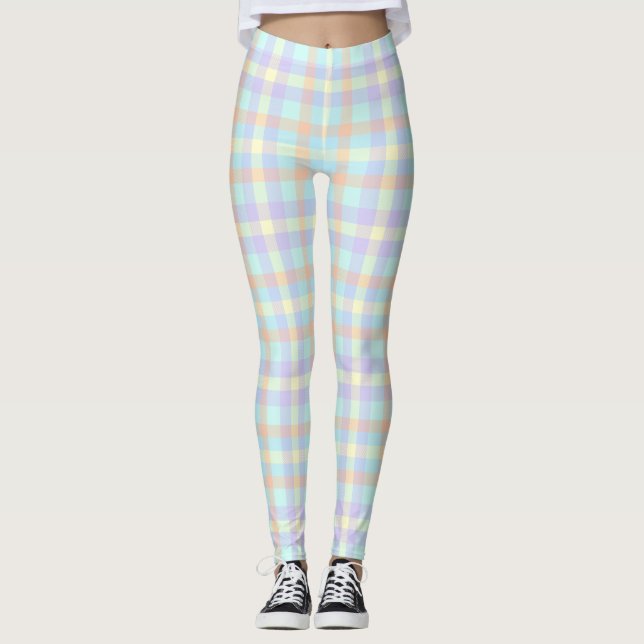 Pastel Kariert Leggings (Vorderseite)