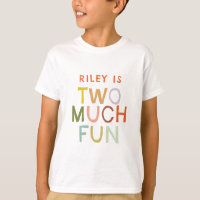 Pastel Kariert "Two Much Fun" 2. Geburtstag