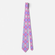 Pastel Kariertes Muster Classic Neck Tie