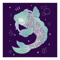 Pastel-Karpfen | Whimsische Volkskunst Unterwasser