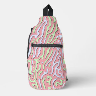 Pastel Kawaii Abstrakt-farbiger Spritzer Design Crossbody Bag