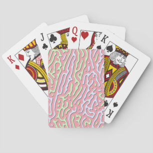 Pastel Kawaii Abstrakt-farbiges Squiggle-Design Spielkarten