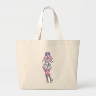 Pastel Kawaii Bunny Girl Sac fourre-tout de la fle