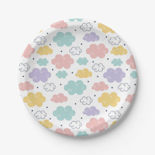 Pastel Kawaii Cloud Pattern Paper-Teller Pappteller