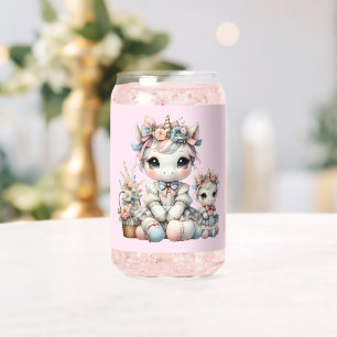 Pastel Kawaii Unicorne Mère Fille Duo Rose