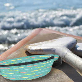 Pastel Kayaks auf dem Aquamarinen Kayaking Themed Bauchtasche