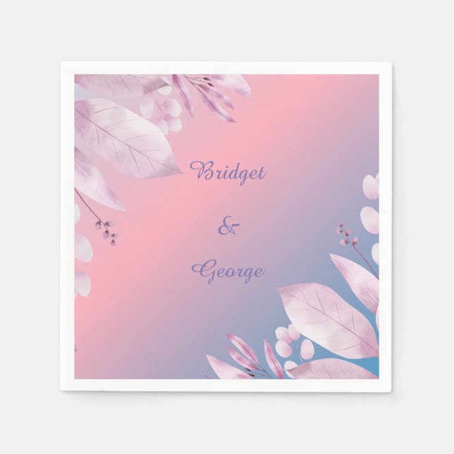 Pastel Kirschblüte Sakura Hochzeitsnapkins Serviette (Vorderseite)