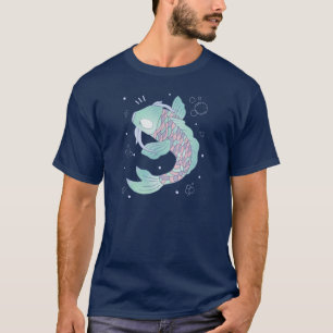 Pastel-Koi-Fisch Whimsische Volkskunst unter Was T-Shirt