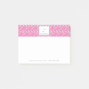 Pastel Konfetti Streusel Bäckerei Torten Logo Post-it Klebezettel