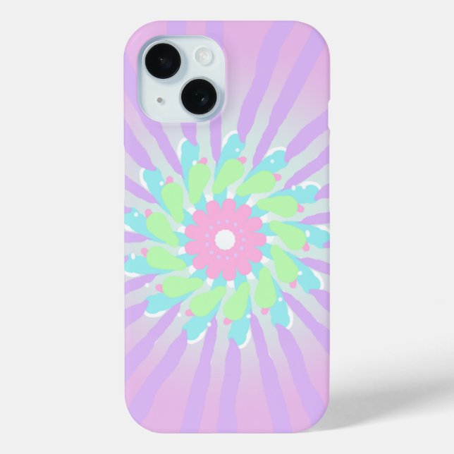 Pastel Krawatte-Dye Swirl iPhone Case (Rückseite)