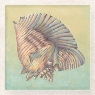 Pastel Large Conch Muschel Glasuntersetzer