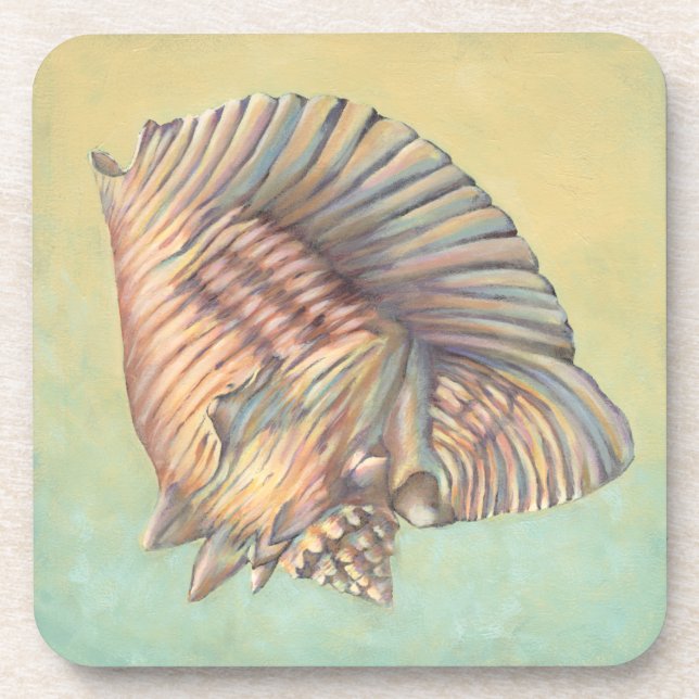 Pastel Large Conch Muschel Untersetzer (Vorderseite)