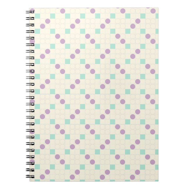 Pastel Lavender and Mint Grid Notizblock (Vorderseite)