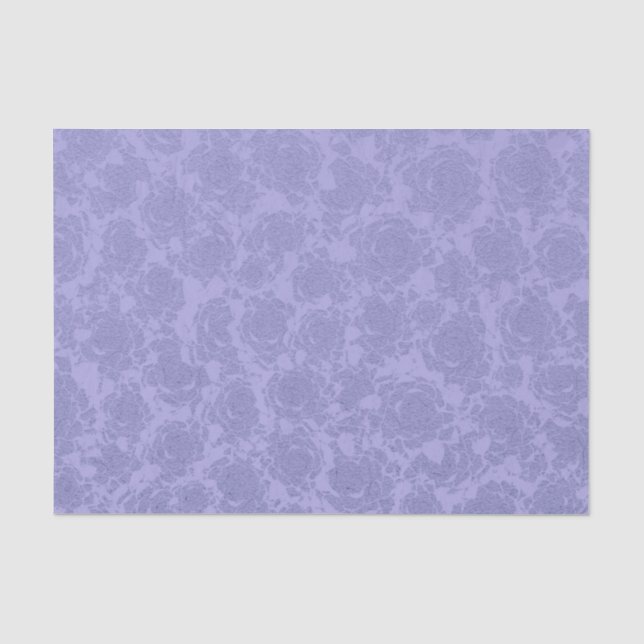 Pastel Lavender Lila floral sukkuläres Muster Seidenpapier (Vorderseite)