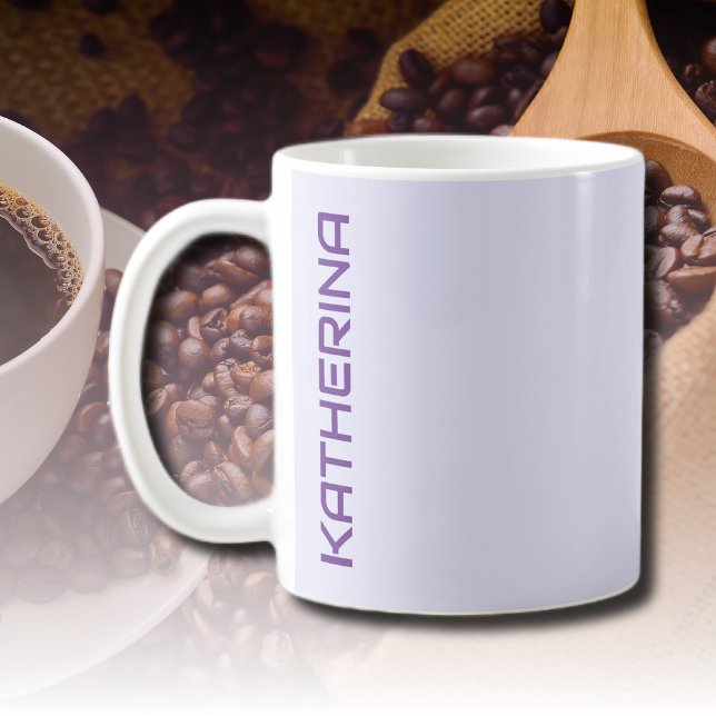 Pastel Lavender Solid Color Classic Personalisiert Kaffeetasse (Von Creator hochgeladen)