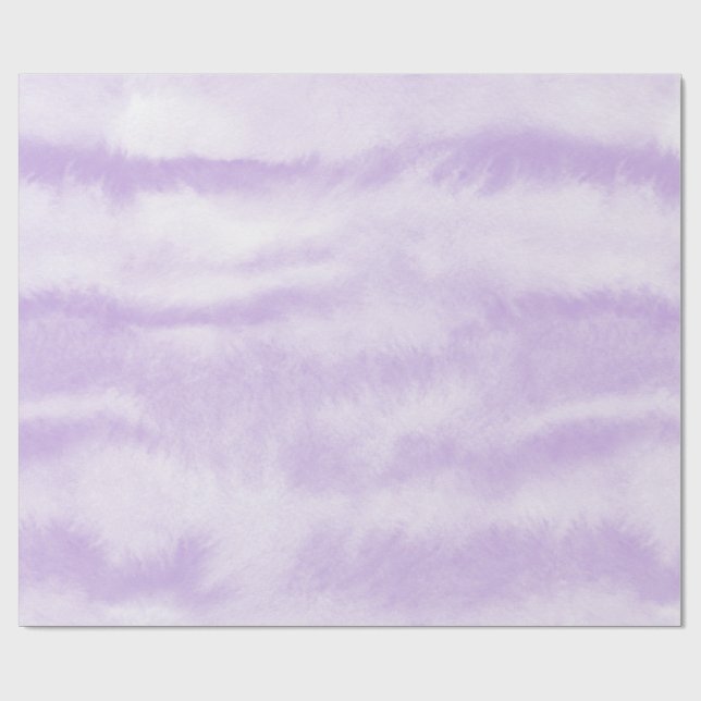 Pastel Lavender Tie-Dye Watercolor Effect Geschenkpapier (Flach)