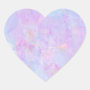 Pastel Lavender und Blue Circle Design Kleines Her Herz-Aufkleber