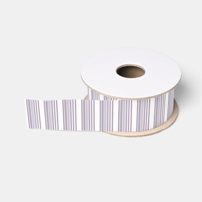 Pastel Lavender und White Stripe Ripsband (Spule)