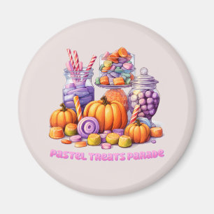 Pastel Leckereien Parade - Niedlich Candy & Pumpki Magnet