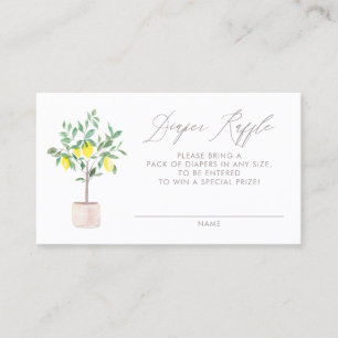 Pastel Lemon Tree Babydusche Windelwascherkarte Platzkarte