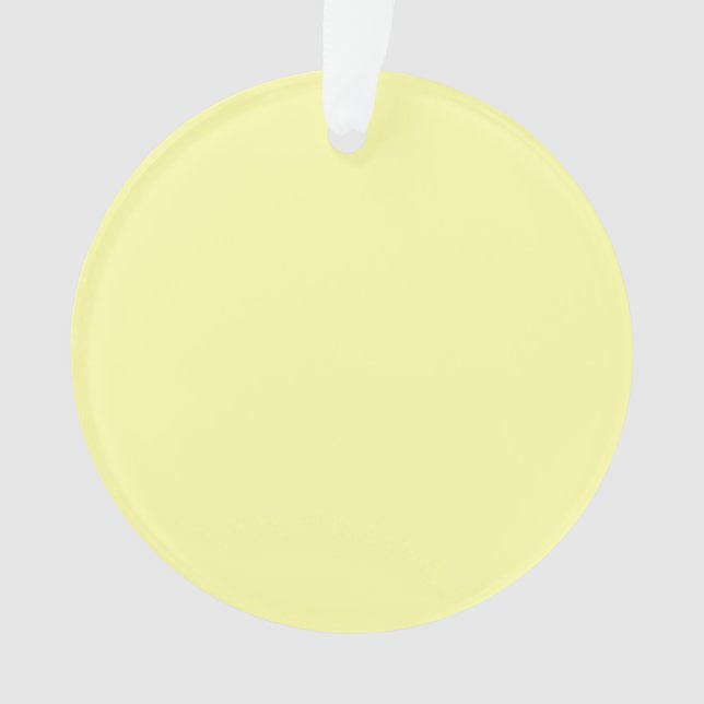 Pastel Lemon Yellow Ornament (Vorderseite)