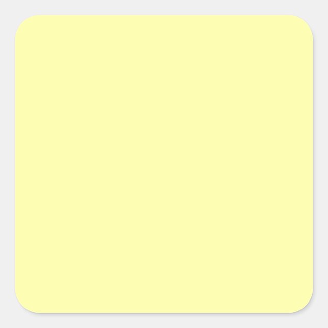 Pastel Lemon Yellow Quadratischer Aufkleber (Vorderseite)