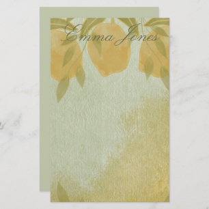 Pastel Lemons Briefpapier