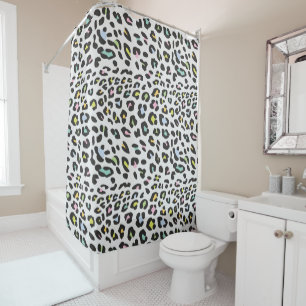 Pastel Leopard Spot Pattern Duschvorhang