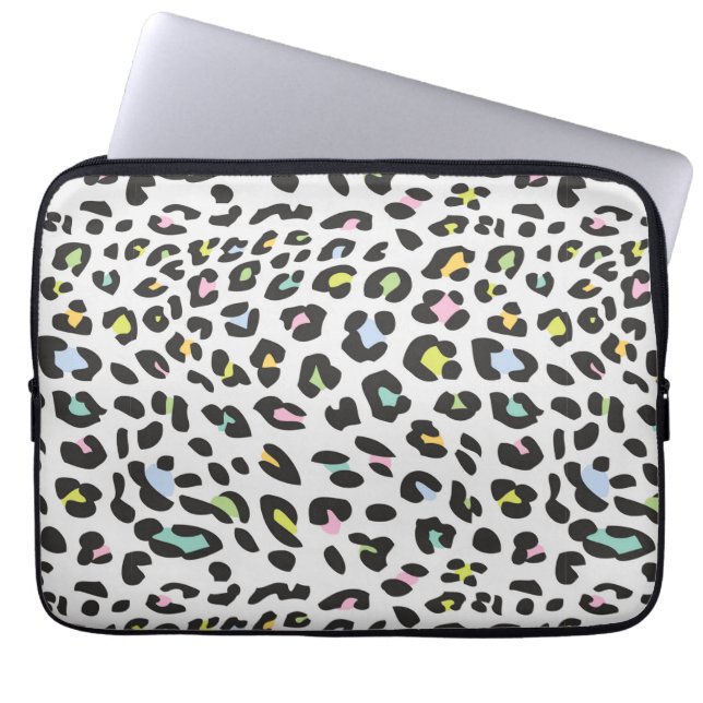Pastel Leopard Spot Pattern Laptopschutzhülle (Vorderseite)