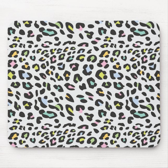 Pastel Leopard Spot Pattern Mousepad (Vorne)