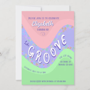 Pastel Lets Groove Mädchen-Geburtstagseinladung Einladung