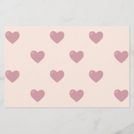 Pastel Liebe Hearts Briefpapier