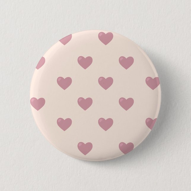 Pastel Liebe Hearts Button (Vorderseite)