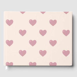 Pastel Liebe Hearts Gästebuch