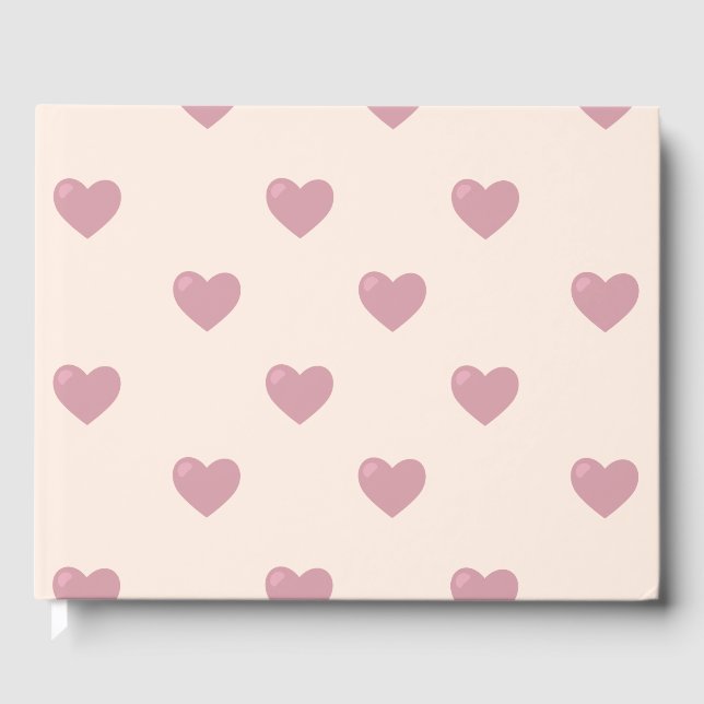 Pastel Liebe Hearts Gästebuch (Vorderseite)
