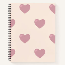 Pastel Liebe Hearts Notizbuch