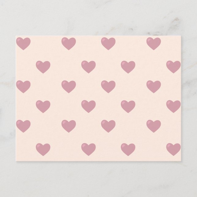 Pastel Liebe Hearts Postkarte (Vorderseite)