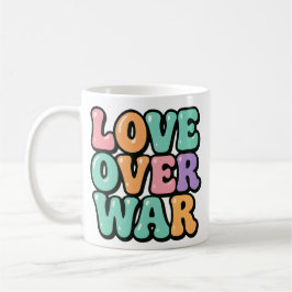 Pastel "Liebe über Krieg" Retro Peace Tasse