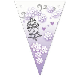 Pastel liebt Vögel Hochzeitstriangle Wimpelkette