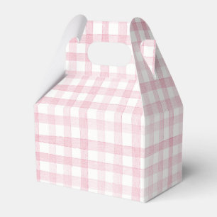 Pastel Light Baby Pink Gingham Karo Kariert Geschenkschachtel