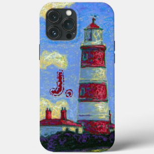 Pastel Lighthouse Malerei und Ihr Brief Case-Mate iPhone Hülle
