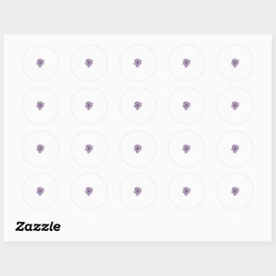Pastel Lila, Amethyst Raucher-Aufkleber Runder Aufkleber