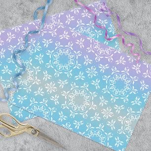 Pastel Lila Aquamarin Ombre Iridescent Elegant Ver Seidenpapier