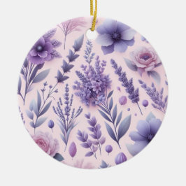 Pastel Lila ästhetische Lavender Blume Keramik Ornament